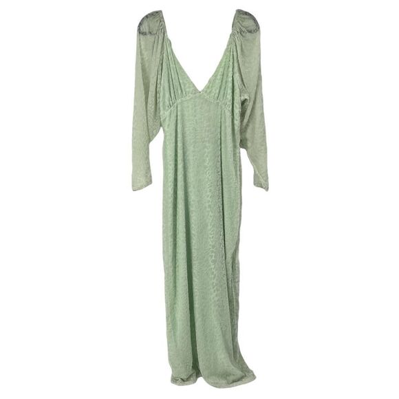 Nasty Gal Mint Devore Maxi Dress with Billow - Picture 1 of 10